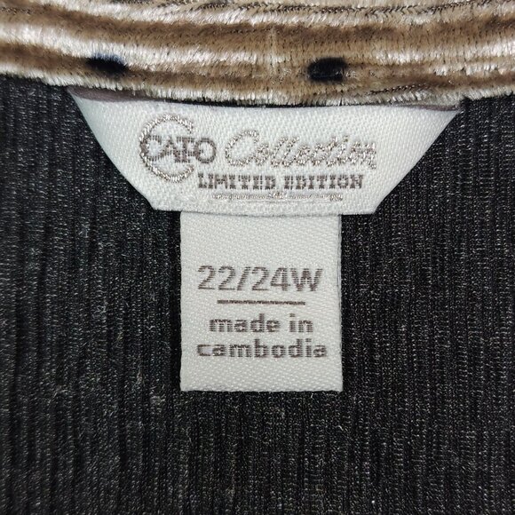 Cato Collection Limited Metallic Polka Dot Tunic Top Plus Size 22/24W Bell Sleev - Picture 8 of 13